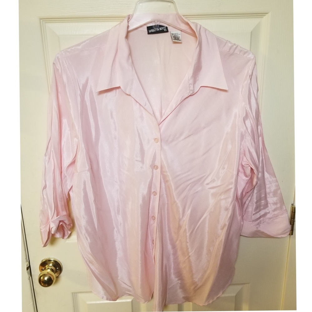 22/24 Fashion Bug Pink Button Down Blouse